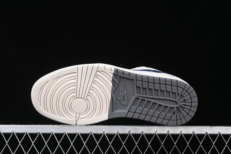Nike Air Jordan 1 Low Stussy Collaboration - Light Grey Blue Hook Retro Basketball Shoes - SJ9950-046