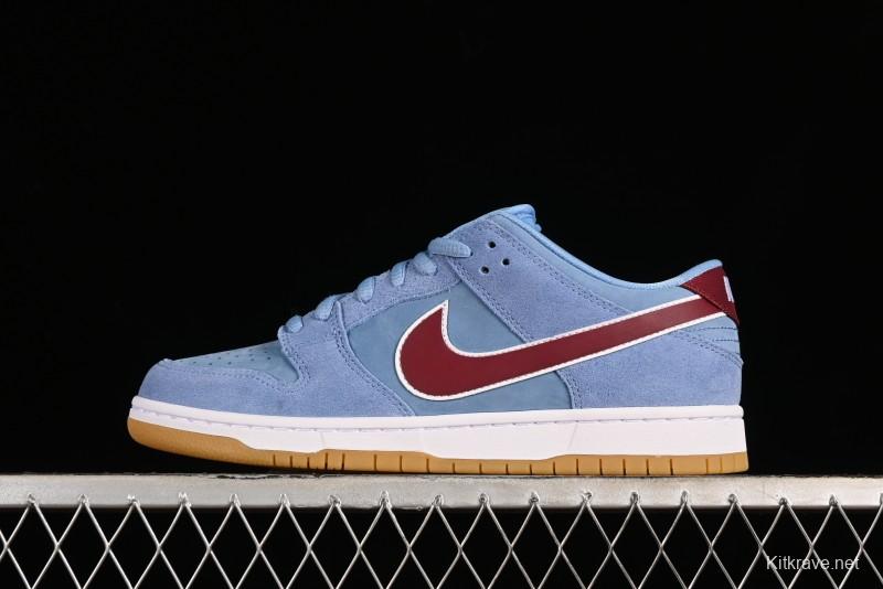 Nike SB Dunk Low "Phillies" Suede Casual Skate Shoes - DQ4040-400