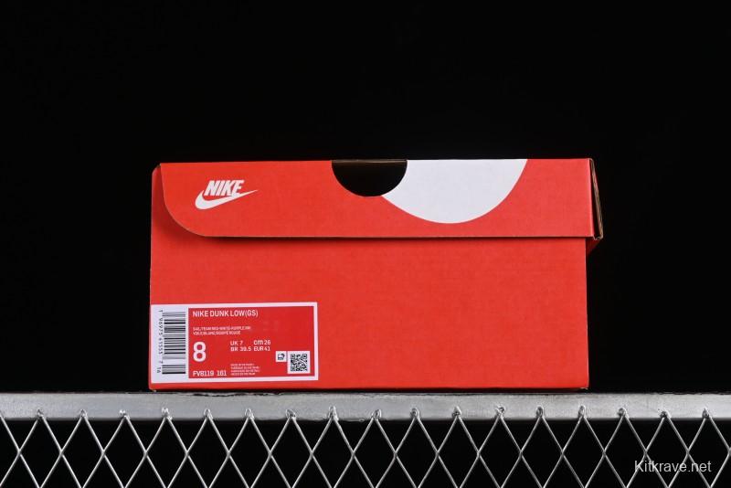 Nike Dunk Low SB Skateboarding Shoes in White Blue Red Colorway - FV8119-161