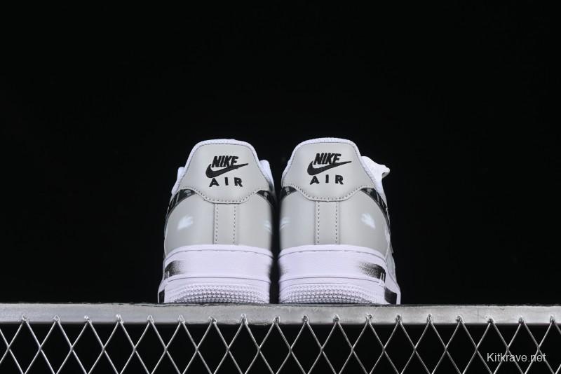 Nike Air Force 1 '07 Low Shadow Knight Grey White Black Casual Sneakers - CW2288-111