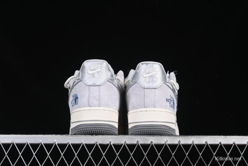 Nike Air Force 1 '07 Low The North Face Collaboration Silver Swoosh Drawstring Casual Sneakers - DM6688-016