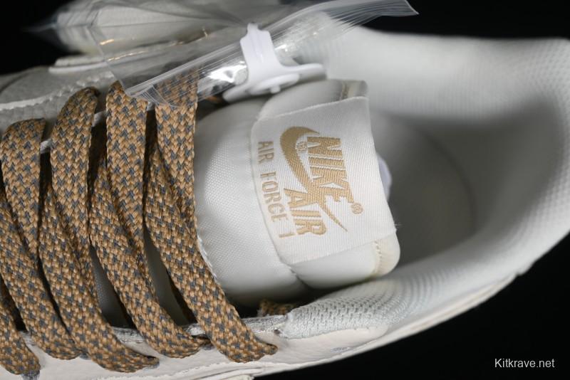 Nike Air Force 1 '07 Low Classic Khaki Mini Swoosh Starry Sky Low-Top Casual Sneakers - MJ0319-027