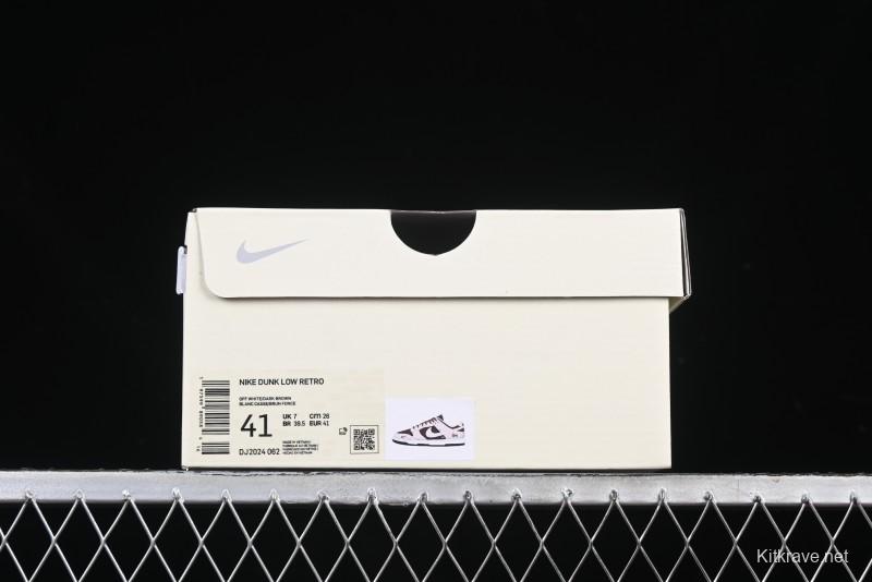 Nike SB Dunk Low Stussy Collaboration Brown Leather Swoosh Anniversary Custom Low-Top Casual Sneakers - DJ2024-062