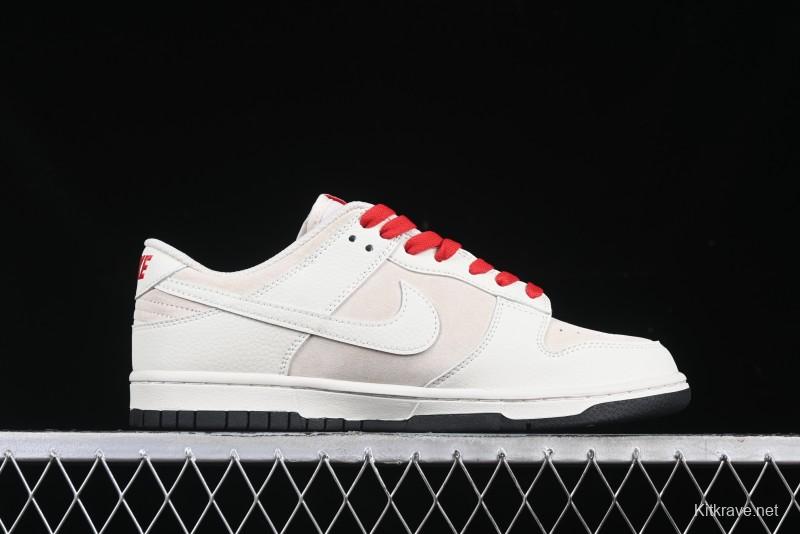 Nike SB Dunk Low Comme des Garcons Play Heart White Anniversary Custom Low-Top Casual Skate Shoes - DJ2024-052
