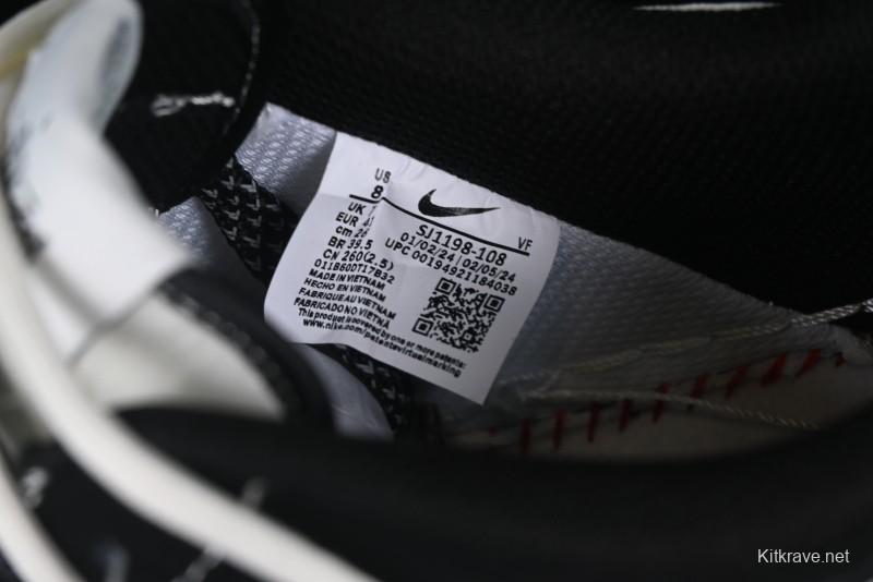 Nike Air Force 1 '07 Low Stussy Collaboration Black White Lace-Up Low-Top Casual Sneakers - SJ1198-108