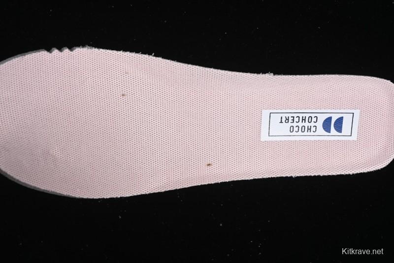 Choco Concert Leather Round Square Asymmetrical Fashion Sneakers White Pink - AJE5