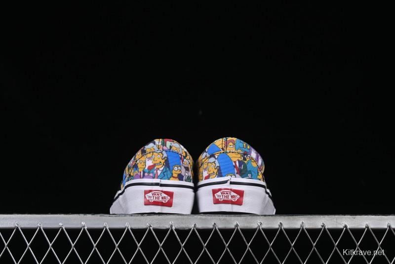 Vans Slip-on Pro Simpson Family All Over Print Low Top Skate Shoes - VN0A3WMD1TJ