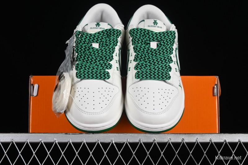 Nike SB Dunk Low LV Collaboration - Beige Green Violent Bear Anniversary High-End Custom Low-Top Casual Skate Shoes - SJ2068-241