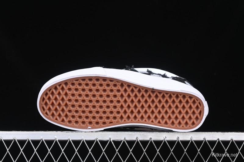 Vans Knu Skool Checkerboard Washed Denim Low-Top Casual Skate Shoes - VN000CS0239