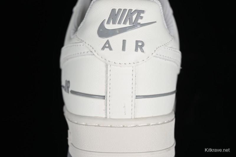 Nike Air Force 1 '07 Low Casual Sneakers with 3M Reflective Details and Full-Length Air Cushion - CJ1379-603