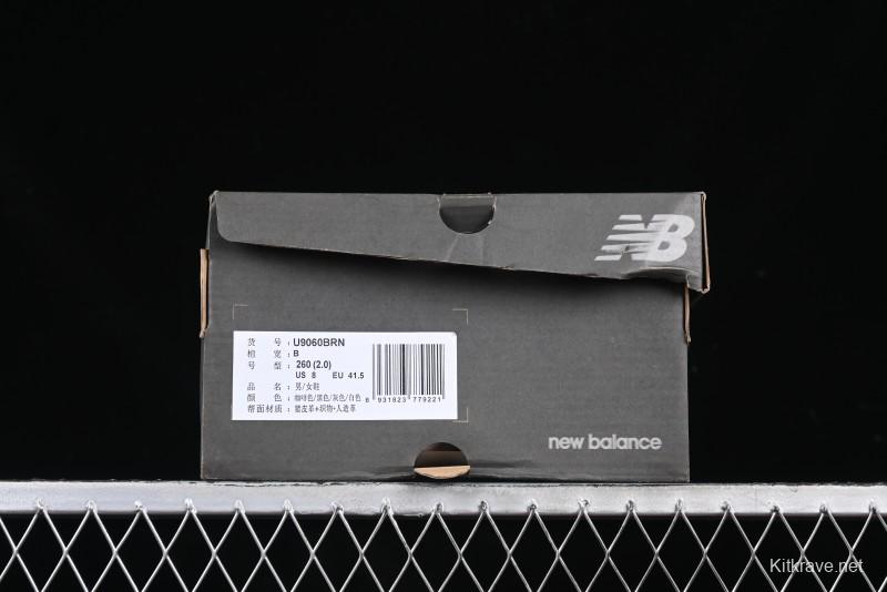 New Balance 9060 Retro Casual Running Shoes with ABZORB Cushioning Technology - U9060BRN