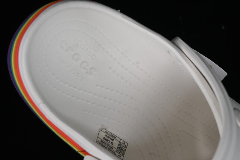 Crocs Crocband Platform Rainbow Comfortable Thick-Soled Clogs - B.D4