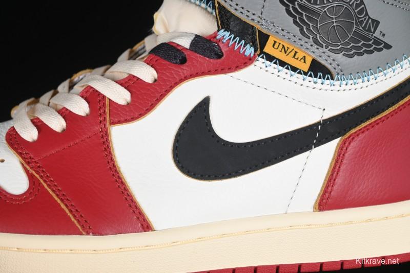 Nike Union x Air Jordan 1 Retro High Basketball Shoes Shadow Chicago - HV8563-600
