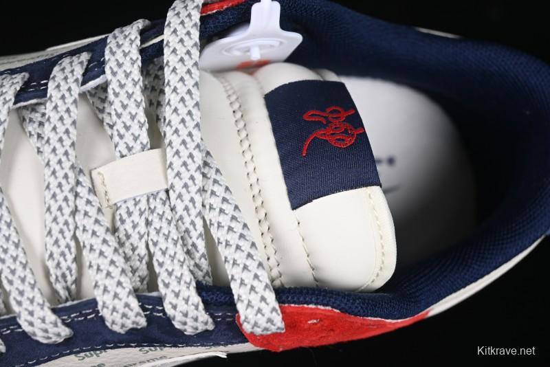 Nike SB Dunk Low Supreme Collaboration - China Red with 3D White Swoosh Anniversary Custom Low-Top Casual Sneakers - FC1688-209