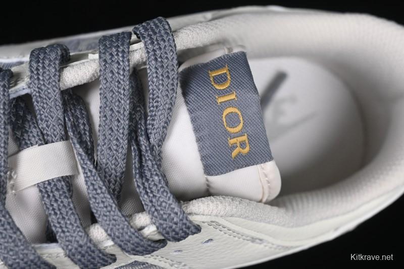 Nike SB Dunk Low Dior x Stone Island Triple Collaboration - Anniversary High-End Custom Low-Top Casual Sneakers - DM6868-043