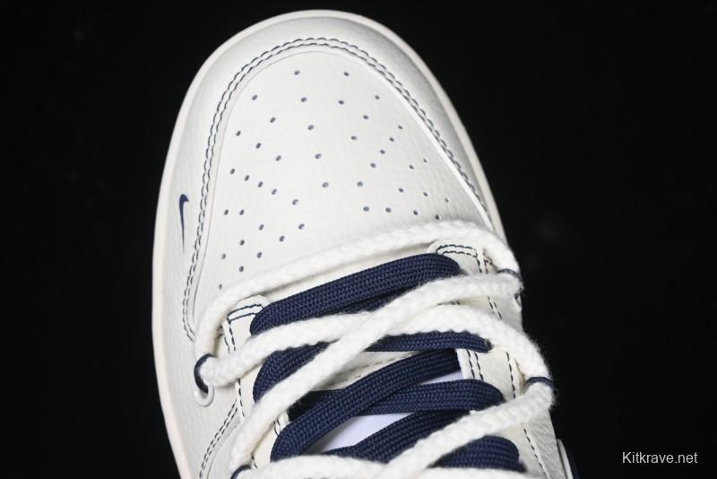 Nike SB Dunk Low Supreme Collaboration - Light Blue Mini Swoosh Anniversary Customized Low-Top Casual Skate Shoes - XX2025-568