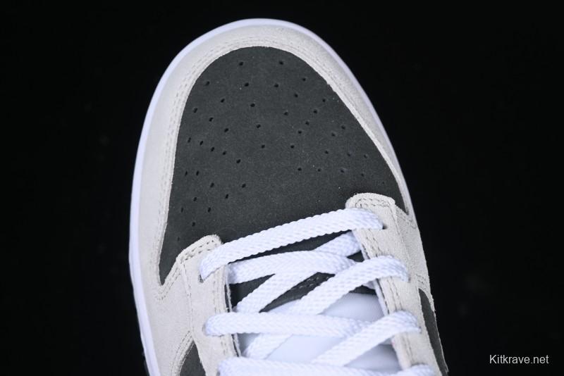 Nike Dunk Low 85 Double Swoosh Series White Grey Panda SB Low Top Casual Skate Shoes - HV1800-101