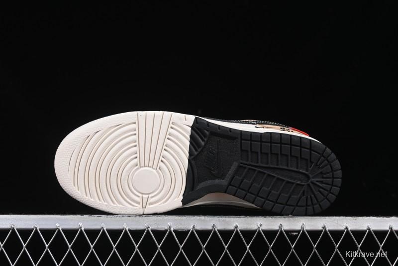 Nike SB Dunk Low Year of the Snake Wheat Black Swoosh Anniversary Custom Low-Top Casual Skate Shoes - YX5066-267