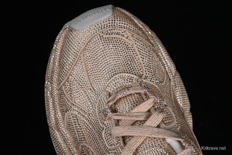 Balenciaga Phantom Sneaker Champagne Gold Full Diamond Trend Running Shoes - W3XL59645