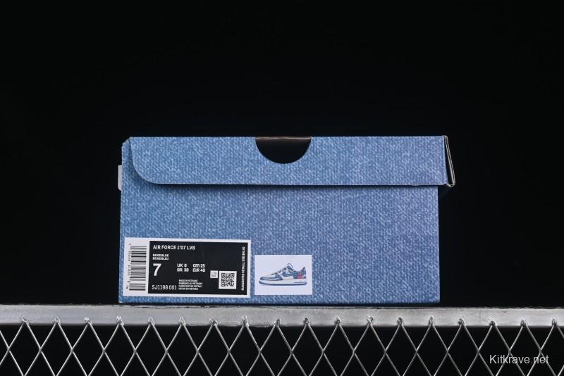 Nike Air Force 1 '07 Low Levi's Denim Patchwork Lace-Up Casual Sneakers - SJ1198-001