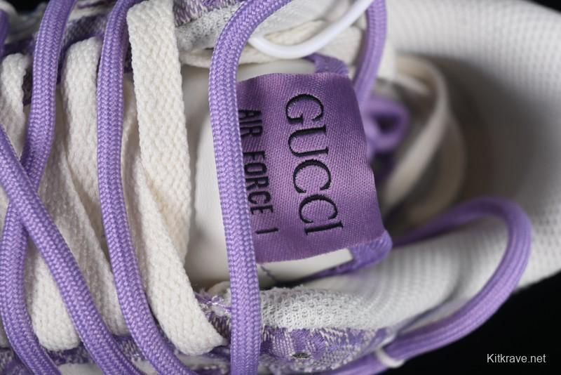 Nike Air Force 1'07 Low "Purple Star" Custom Casual Sneakers - BD7700-220