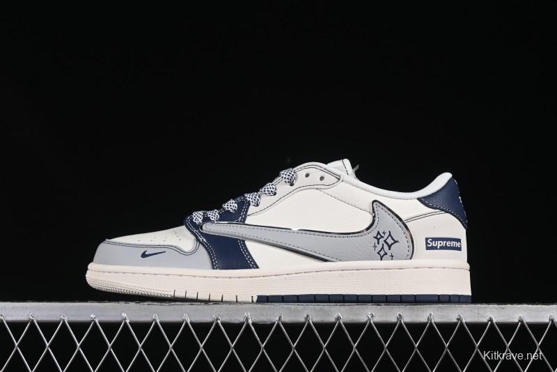 Supreme x Nike Low-Top Sneaker - Navy & White Edition