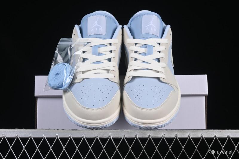 Nike Air Jordan 1 Low "Hydrogen Blue" Casual Sneakers with Retro Design - IB4003-407