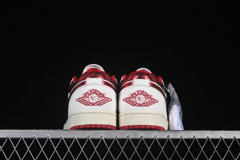 Nike Air Jordan 1 Low AJ1 White Red Low Top Casual Sneakers - HJ9338-106