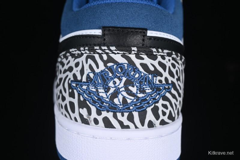 Nike Air Jordan 1 Low True Blue Retro Basketball Shoes - DM1199-140