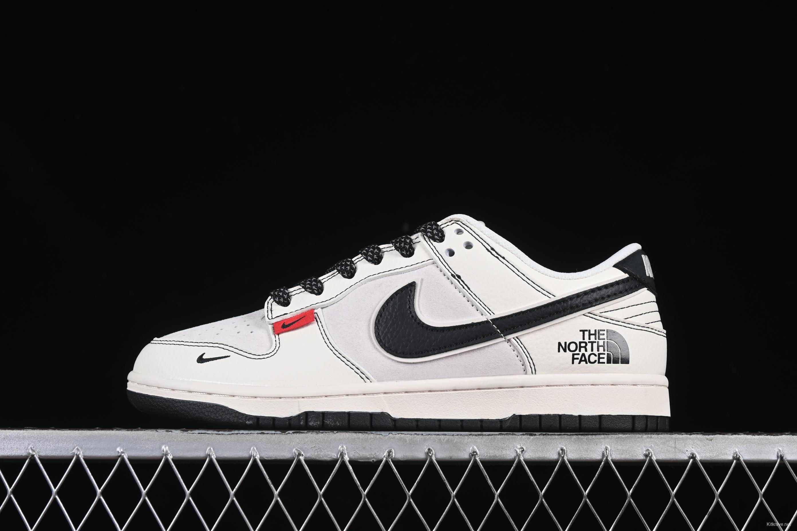 Nike SB Dunk Low The North Face Collaboration Beige Black Red Tab Low-Top Skateboarding Shoes - BB7518-016