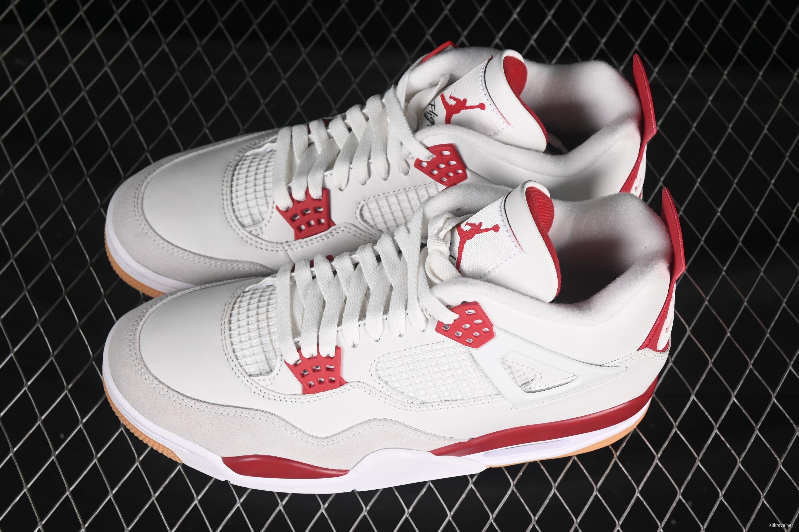Nike SB x Air Jordan 4 OG "Varsity Red" Retro Basketball Shoes - DR5415-106