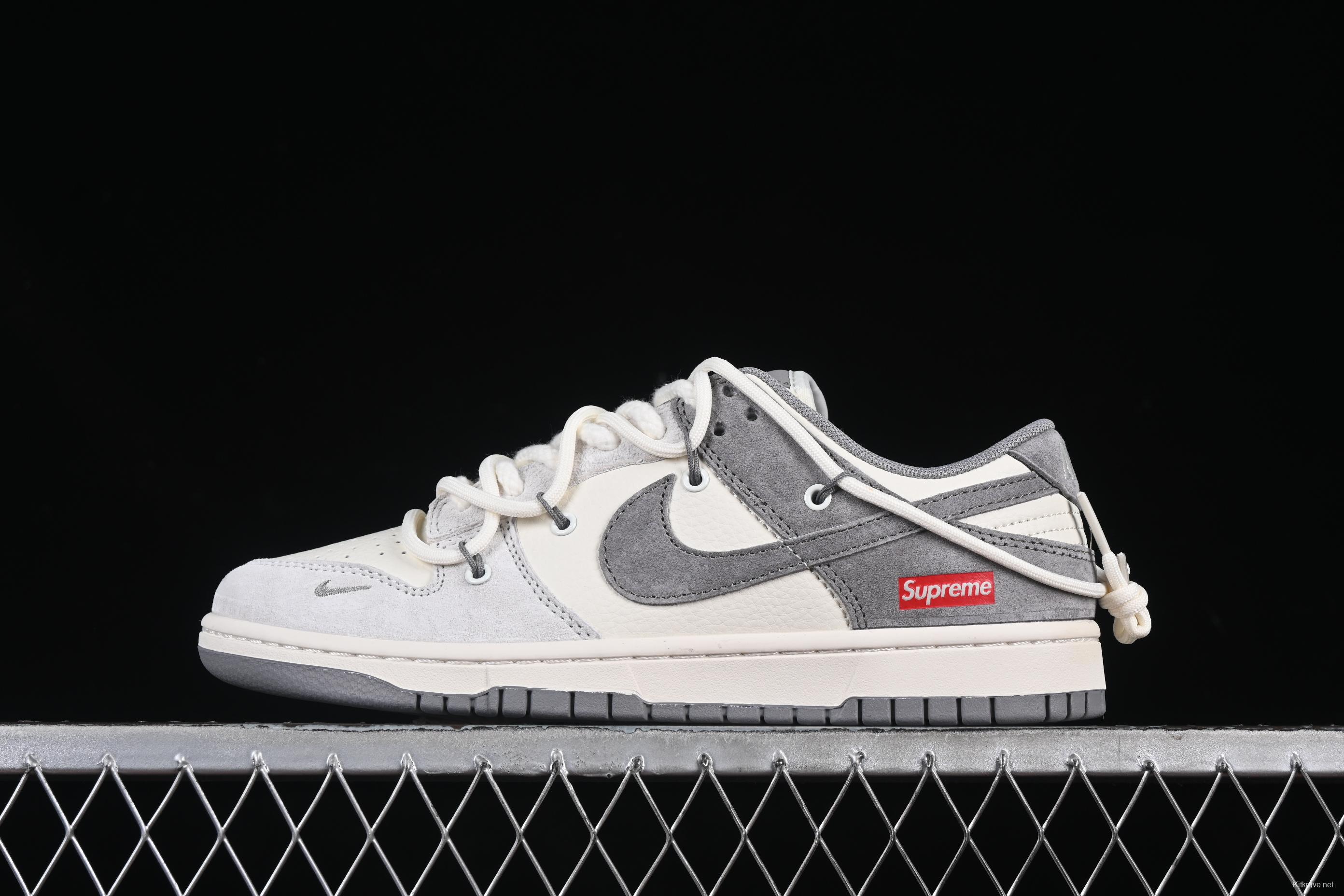 Nike SB Dunk Low Sup Series Strap Multi-Color Grey Swoosh Anniversary Custom Low-Top Casual Skate Shoes - YX5066-270