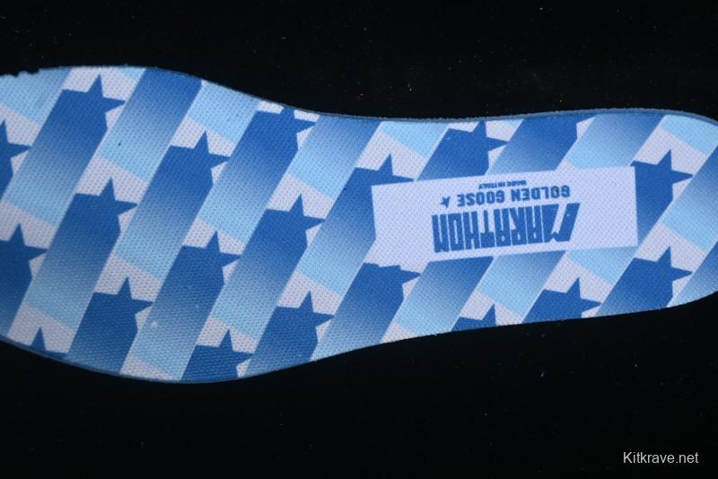 Golden Goose Marathon Comfortable Low-Top Lifestyle Sneakers in White Black - H8D4