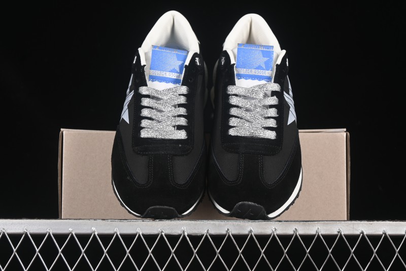 Golden Goose Marathon Comfortable Low-Top Lifestyle Sneakers in White Black - H8D4