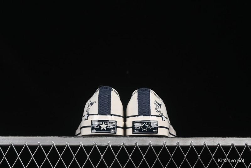 Converse Noritake x Chuck Taylor All Star 1970s Low Top Canvas Sneakers with Hand-Drawn Elements - A15788C