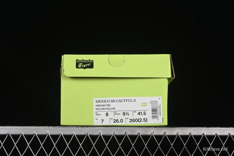 Onitsuka Tiger Mexico 66 Cactful-S Low-Top Leather Running Shoes in Pastel Colorway - 1183C347-750