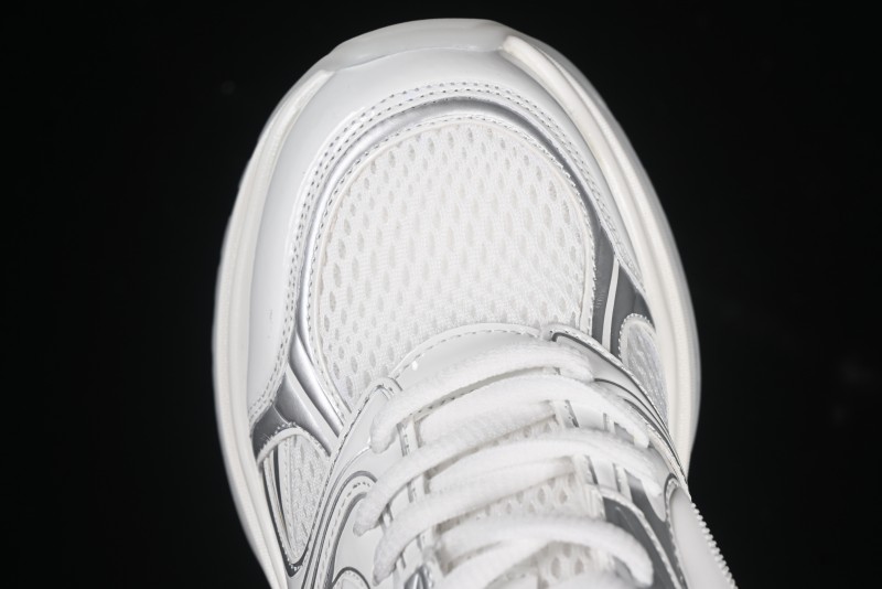 GG-CC Chunky Low Casual Fashion Sneakers with Thick Sole and Height Increasing Design - 2607 White