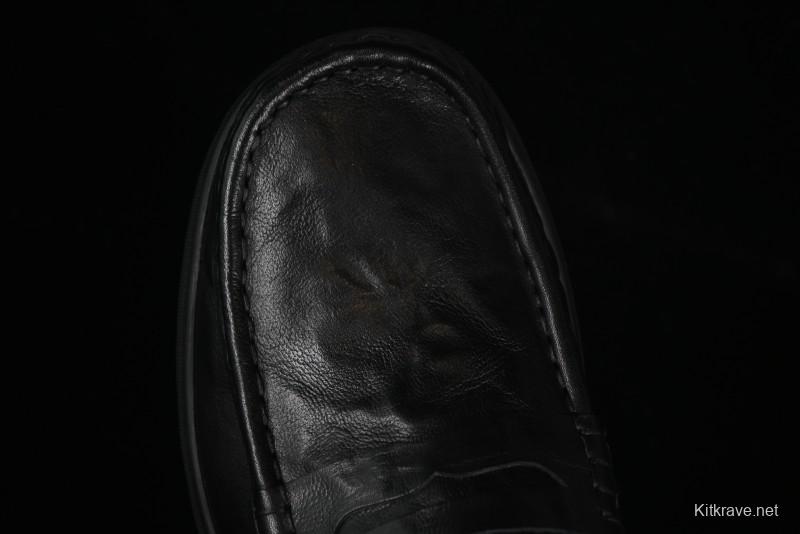 ECCO Soft Moc Summer Genuine Leather Breathable Slip-On Driving Shoes - 63516801001