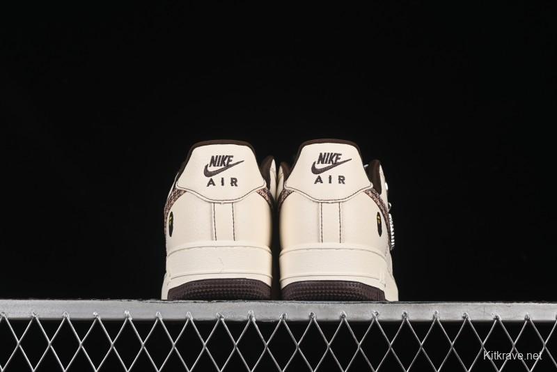 Nike Air Force 1 '07 Low Bape Collaboration Beige Camo Casual Sneakers - DF0188-052