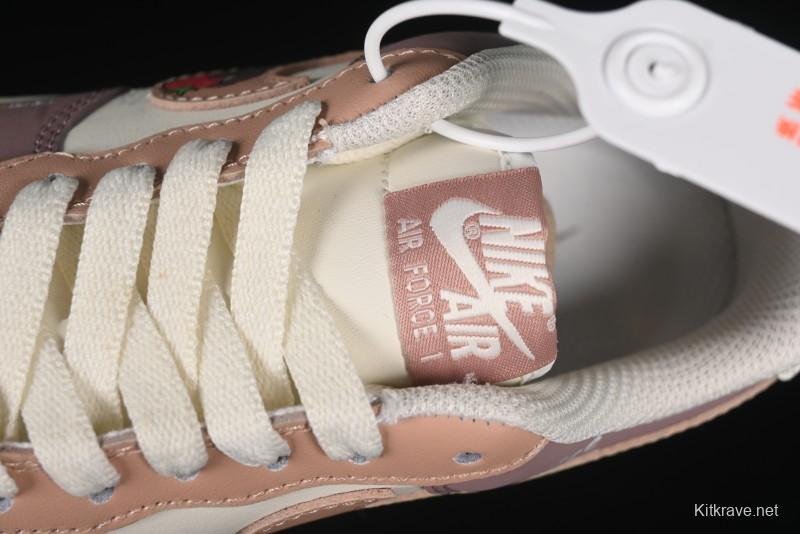 Nike Air Force 1'07 Low Strawberry Bear Custom Casual Sneakers - DB3301-551