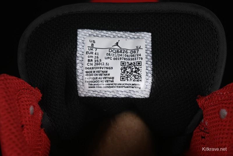 Nike Air Jordan 1 Mid AJ1 Black Red Mid-Top Casual Sneakers - DQ8426-067