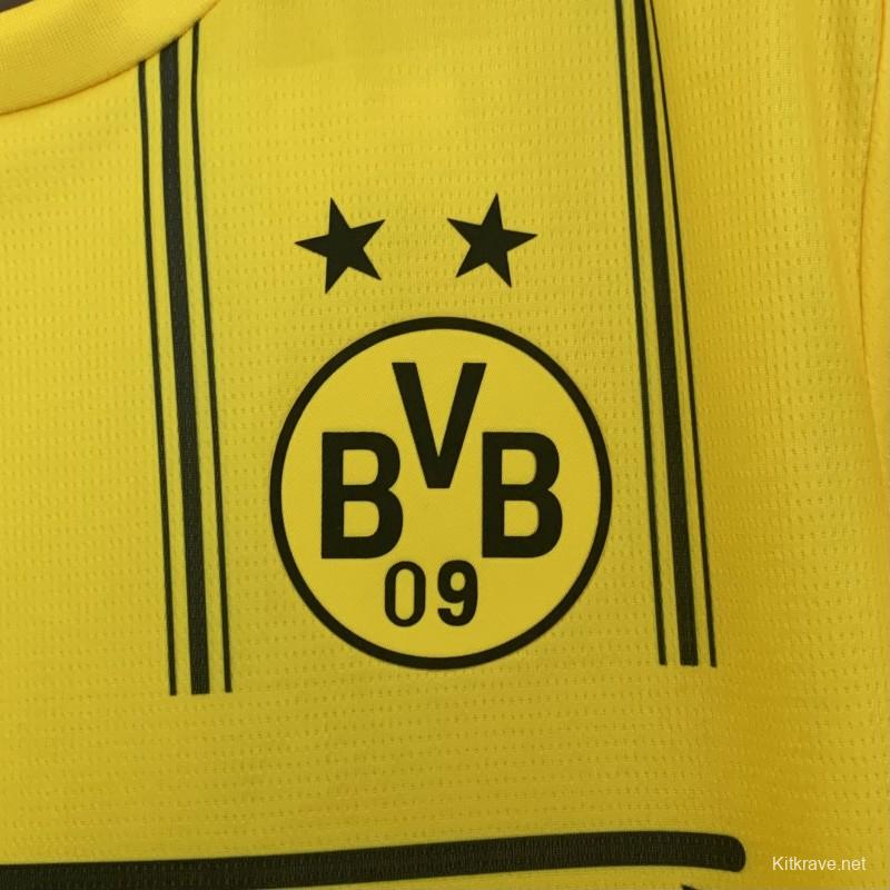 25/26 Borussia Dortmund Yellow with One Piece Design Jersey