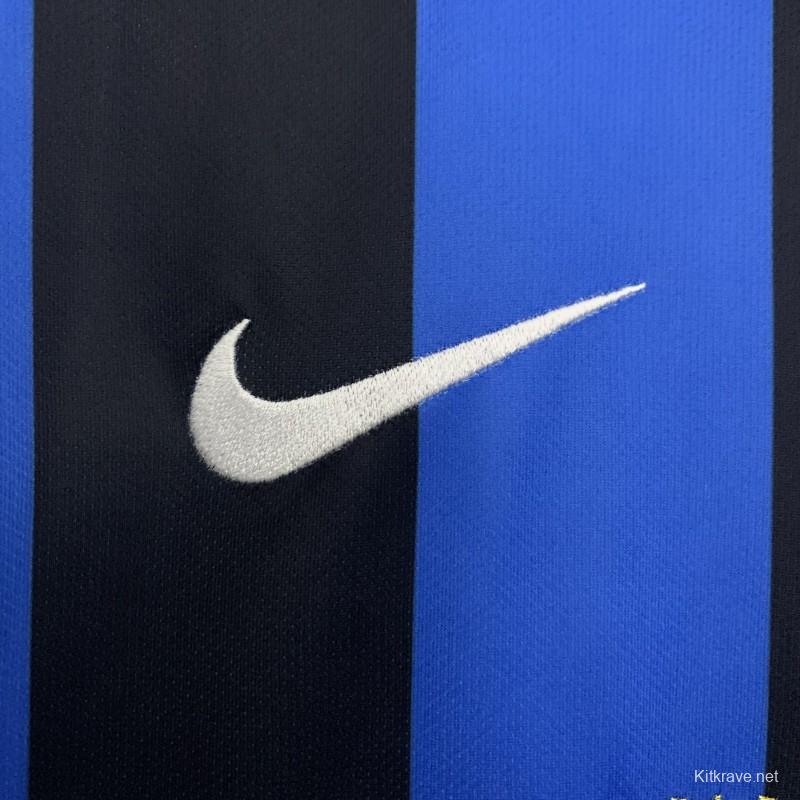 09/10 Retro Inter Milan Long Sleeves Champions League Edition Home Jersey