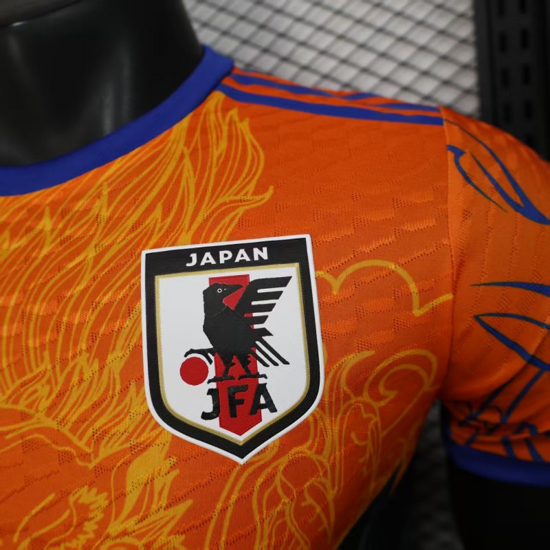 Player Version 2025 Japan Orange with Dragon Ball Z Vegeta Character Jersey