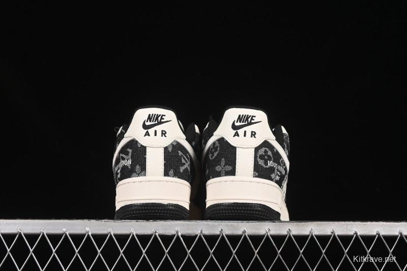 Nike Air Force 1 '07 Low LV Collaboration Double Print Denim Casual Sneakers - YX5066-317