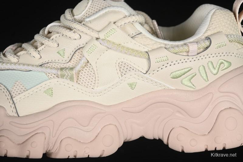 Fila Heritage Fluid Cat Paw 5.0 Vintage Dad Shoes with Lace-Up Design - F12W432101FAP