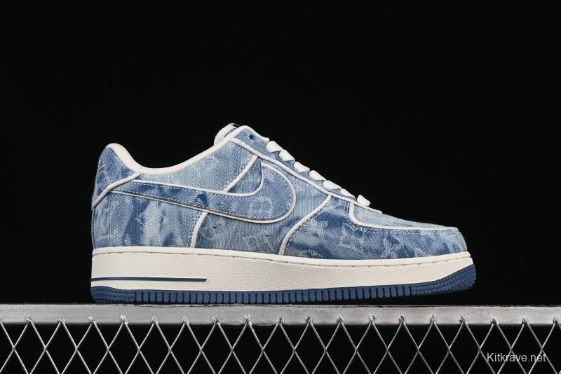 Nike Air Force 1 '07 Low LV Collaboration Blue Denim Casual Sneakers - SC9207-532