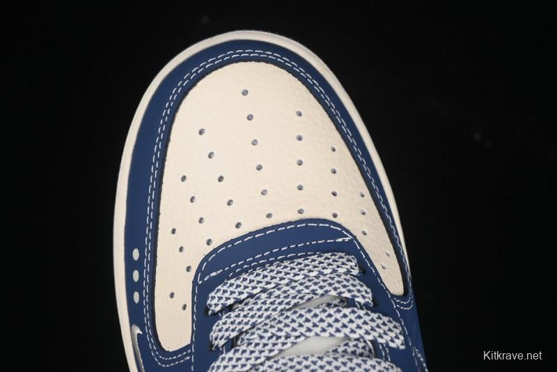 Nike Air Force 1'07 Low FOG Collaboration Beige Blue Ripple Casual Sneakers - KK1988-079