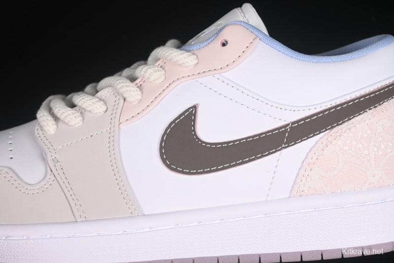 Nike Air Jordan 1 Low AJ1 Carving Pink Low-Top Casual Lifestyle Sneakers - IB8859-101