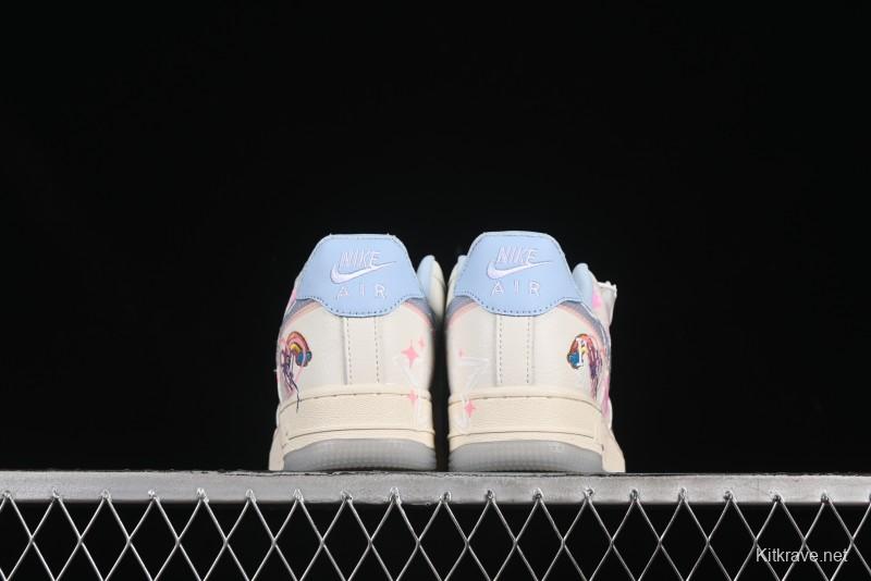 Nike Air Force 1'07 Low Pink and Blue Love Limited Edition Casual Sneakers - CW1574-058